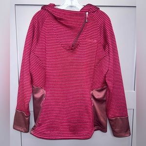 Avalanche Pullover Hoodie w/Zip Neck Opening; Sz XL Color: Cranberry